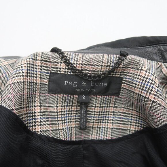 Rag & Bone Ridley Peak Lapel Plaid Wool Blend Blazer Jacket Size 2 - Picture 5 of 10